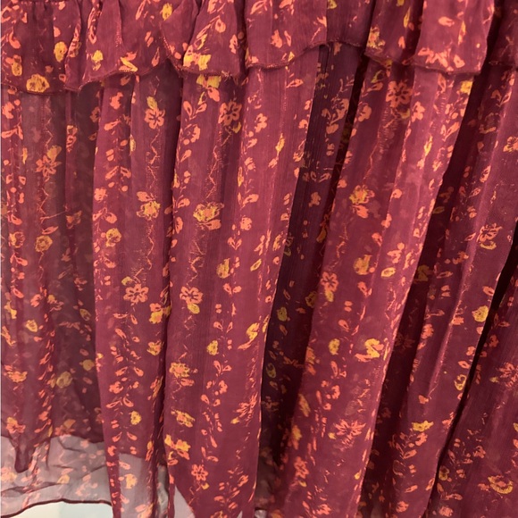 Sundance Lettie Maroon ruffled maxi dress XXL - Picture 7 of 10